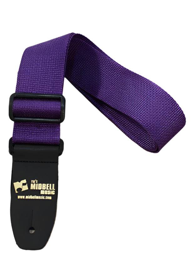 Henry Heller HPOL-PUR Custom Logo Poly Gtr Strap Purple - Ray's Midbell Music