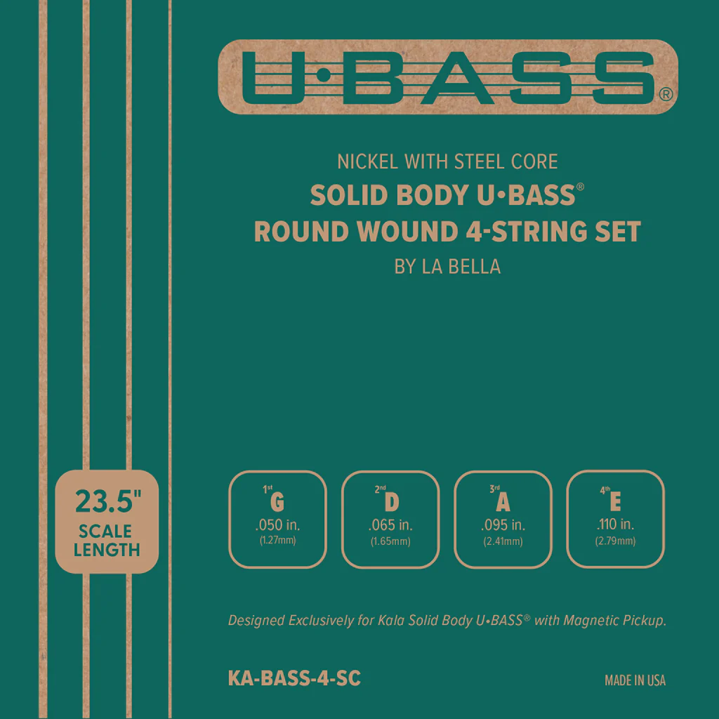 KALA KA-BASS-4-SC Solid Body UBass Round Wound 4-String Set
