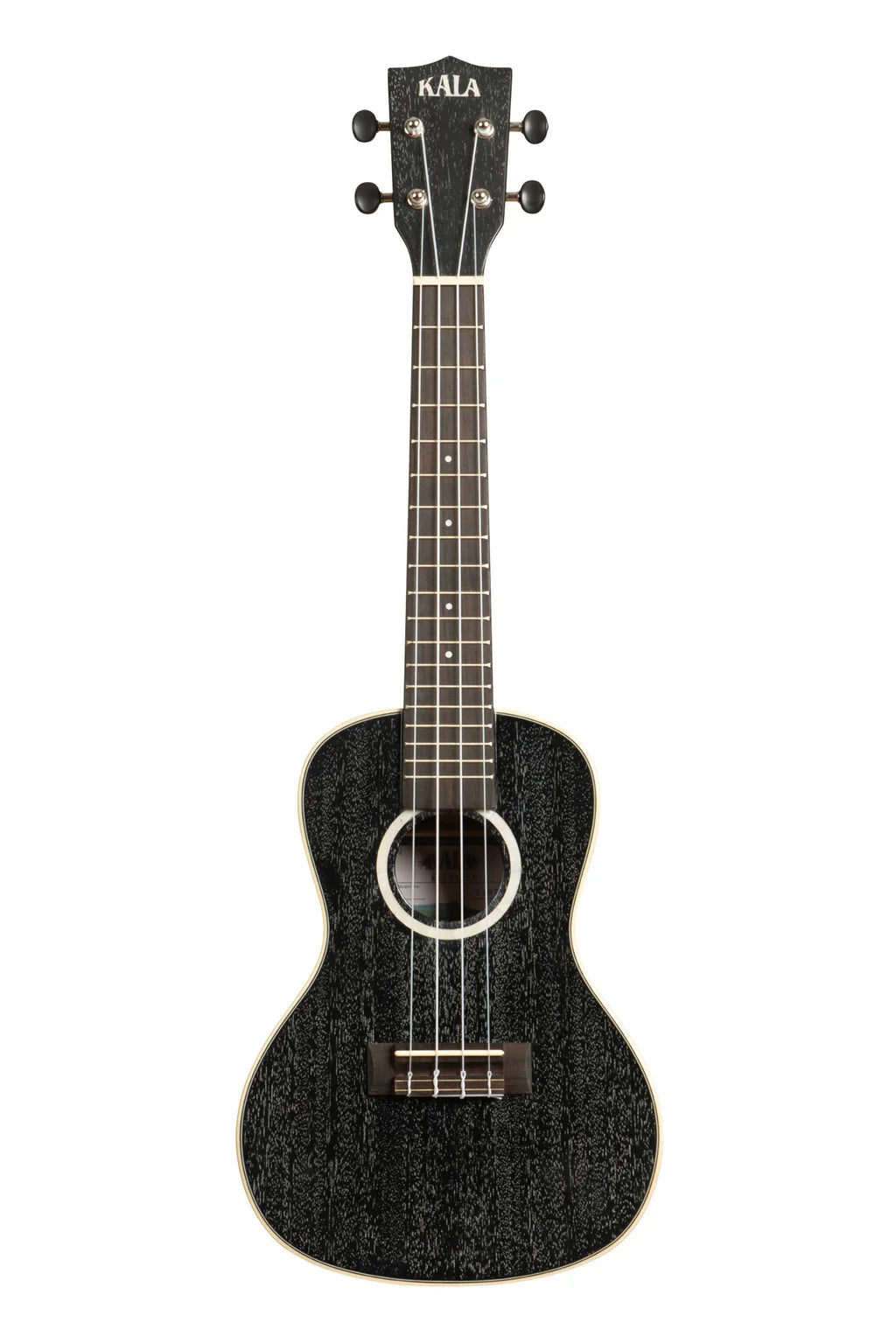 KALA KASDHCWBAG All Solid Salt & Pepper Doghair Mahogany Concert Uke w/ Bag