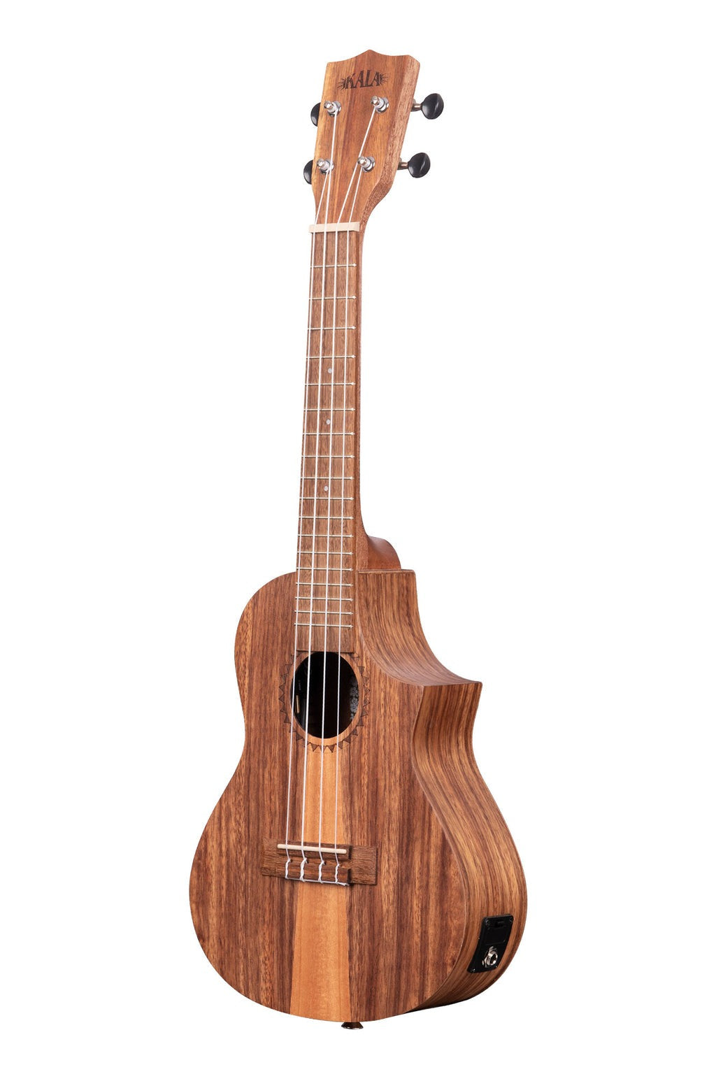 KALA KATKCCE Concert Teak Tri-Top Ukulele w/ Cutaway & EQ Ukulele