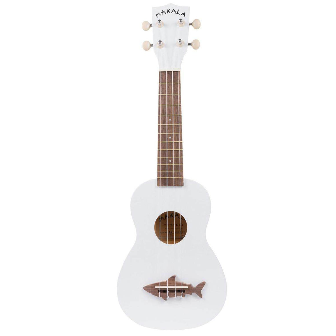 MAKALA MKSSWHT Great White Shark Soprano Ukulele w/ Tote Bag - Ray's Midbell Music