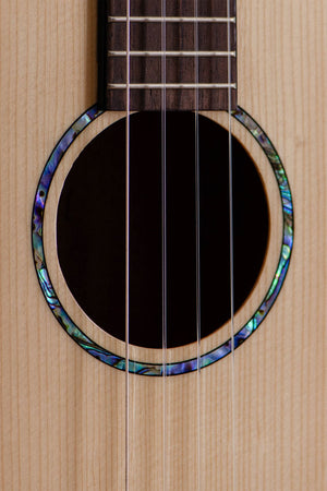 Kala KA20THSQSTWBAG 20th Anniversary Solid Spruce Top Quilted Sapele Tenor Ukulele with Bag