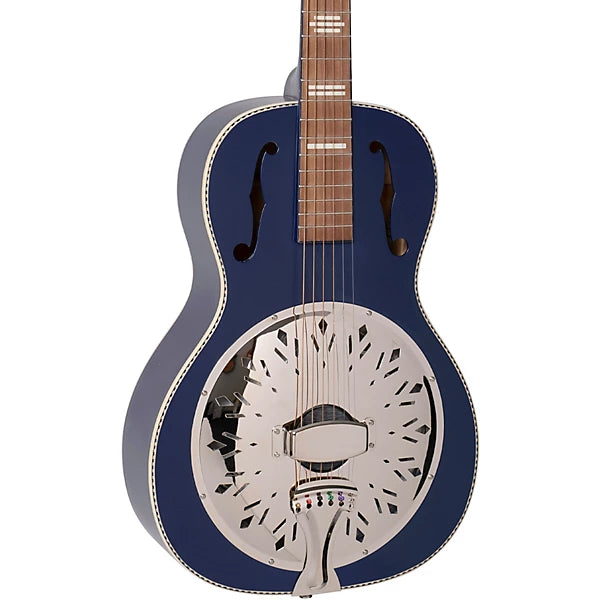 RECORDING KING RPHR2DIRTY30 "Dirty 30's" Dobro Style A/E Guitar (Blue)