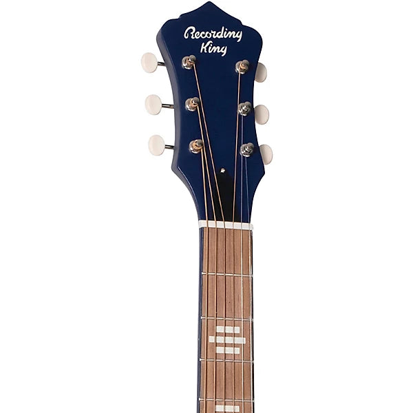RECORDING KING RPHR2DIRTY30 "Dirty 30's" Dobro Style A/E Guitar (Blue)