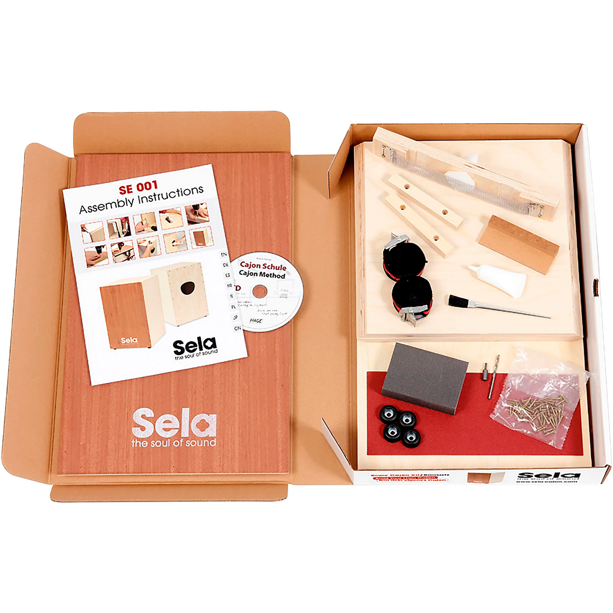 Sela SE001 Cajon Kit w/ Learn-To-Play Method Book