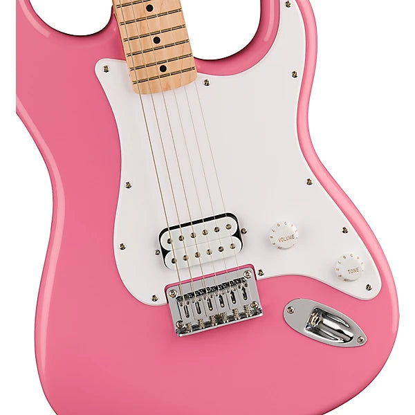 Fender 0373302555 Squier Sonic Series Stratocaster HT H Electric Guitar (Flash Pink)