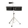 LP LP256NY 13&14" City Drum Key Timbales w/ Lightweight Stand, Cowbell, & Sticks (Black)