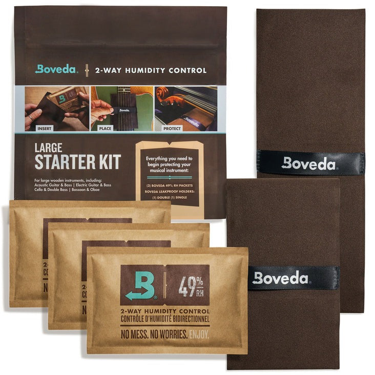 Boveda BVMSK49LG Large Starter Kit - 2-Way Humidity Control for Wood Instruments - 49% RH