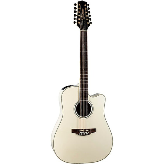 Takamine TAKGD37CE12PW G Series 12 String Dread A/E Guitar (Pearl White)