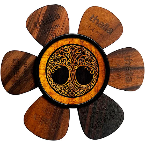 THALIA THPPTLWHK Tree of Life Wood Pick Puck - Hawaiian Koa