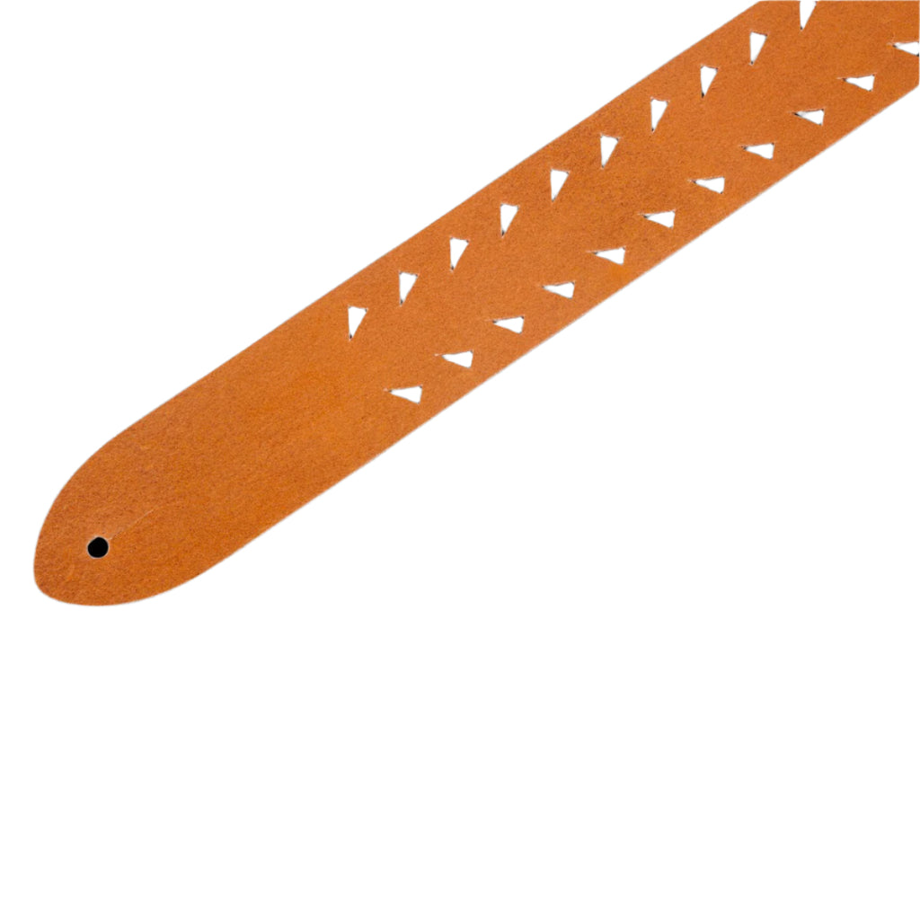 LEVYS M12TTVTAN 2" Veg-tan Leather Guitar Strap w/ Tooth Punch Out