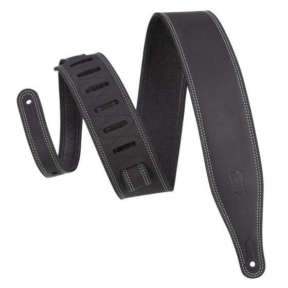 LEVYS M17BDSBLK 2.5" Garment Leather Guitar Strap