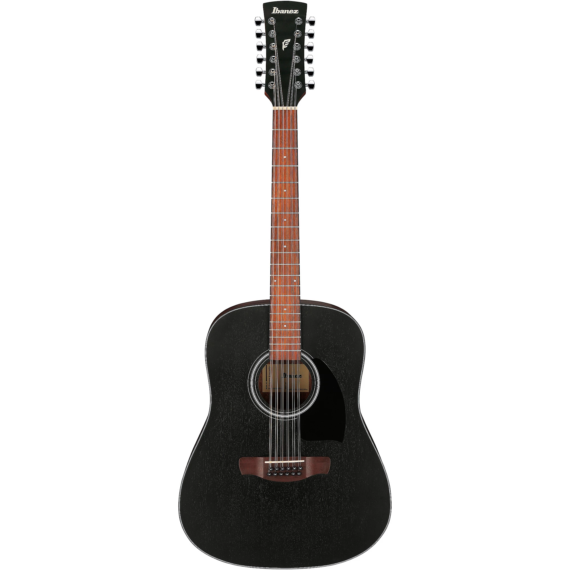 Ibanez PF5412 PF Series Dreadnought 12 String Acoustic Guitar (Weathered Black Open)
