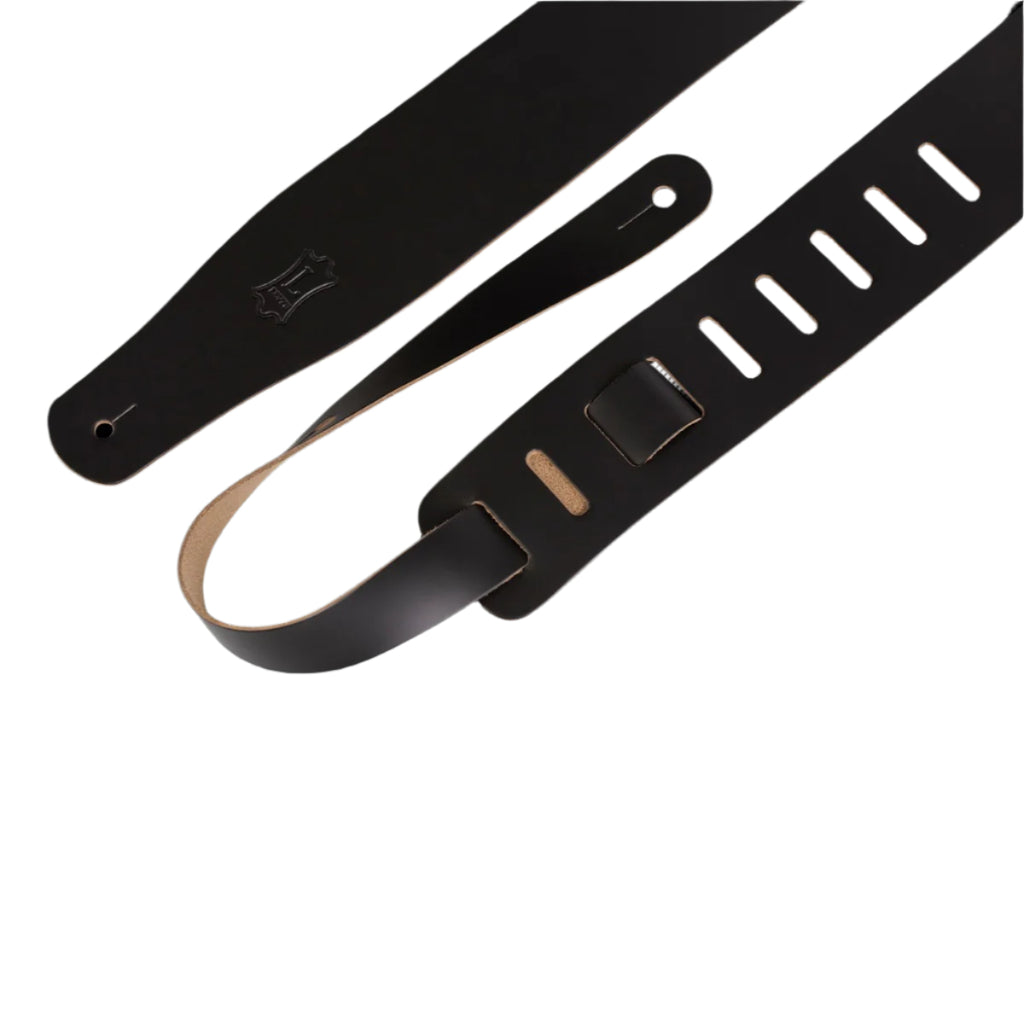 LEVYS M26BLK 2.5" Leather Guitar Strap (Black)