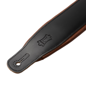 LEVY'S M26PDBLKTAN 3" Matte Black Guitar Strap w/ Tan Garment Backing