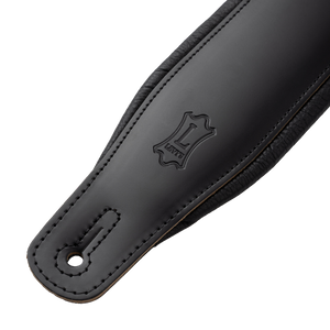 LEVY'S M26PDBLK 3" Top Grain Leather Guitar Strap