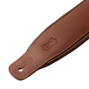 LEVY'S M26PDWALBRN Walnut Acoustic Leather Guitar Strap