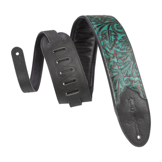LEVYS M4WP007 3" Embossed Leather Guitar Strap