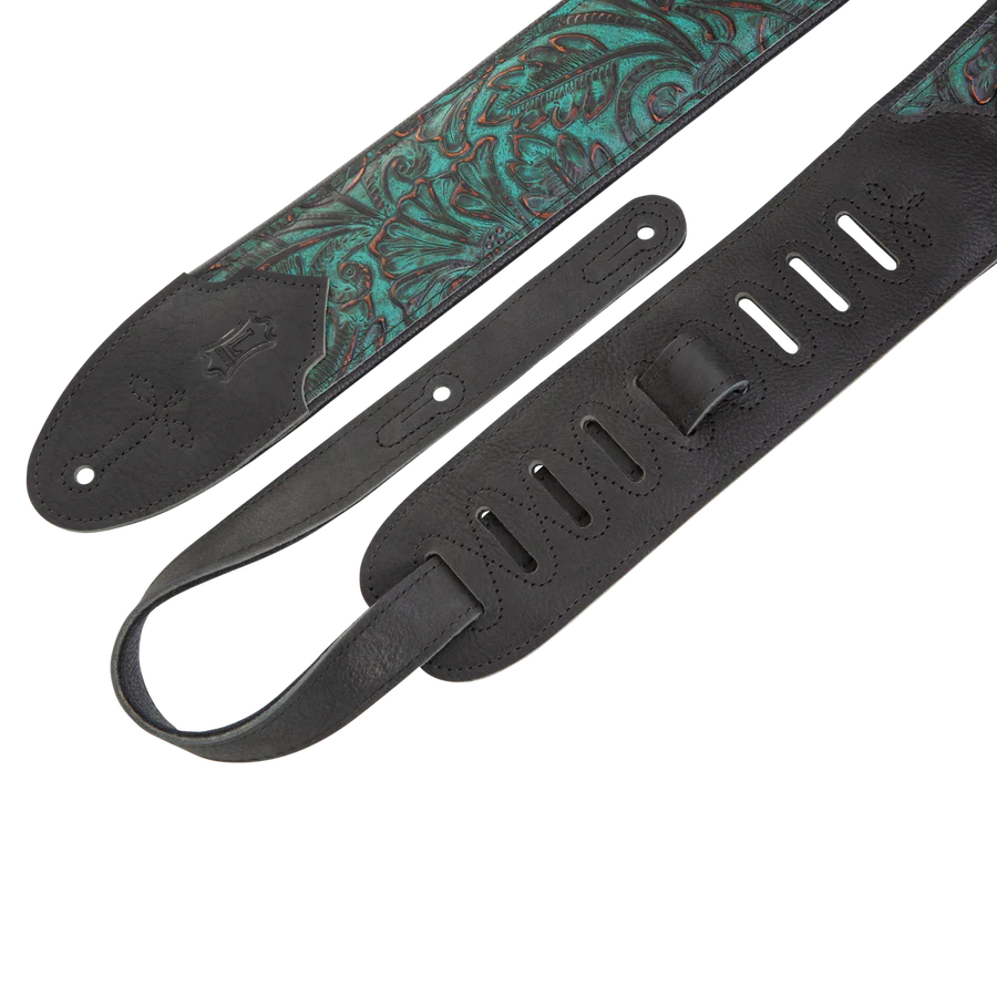 LEVYS M4WP007 3" Embossed Leather Guitar Strap