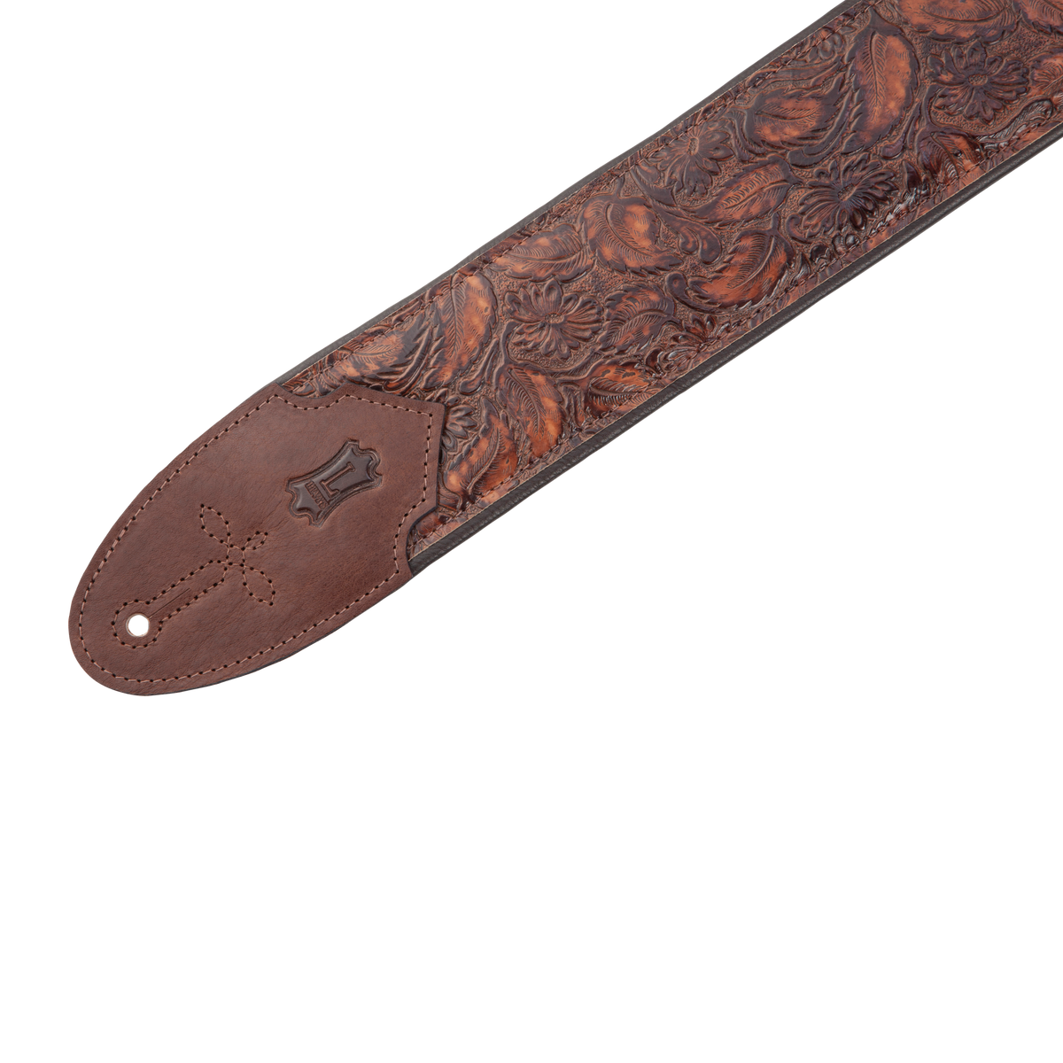 LEVY'S M4WP006 3" Embossed Leather Guitar Strap (Geranium Whiskey)