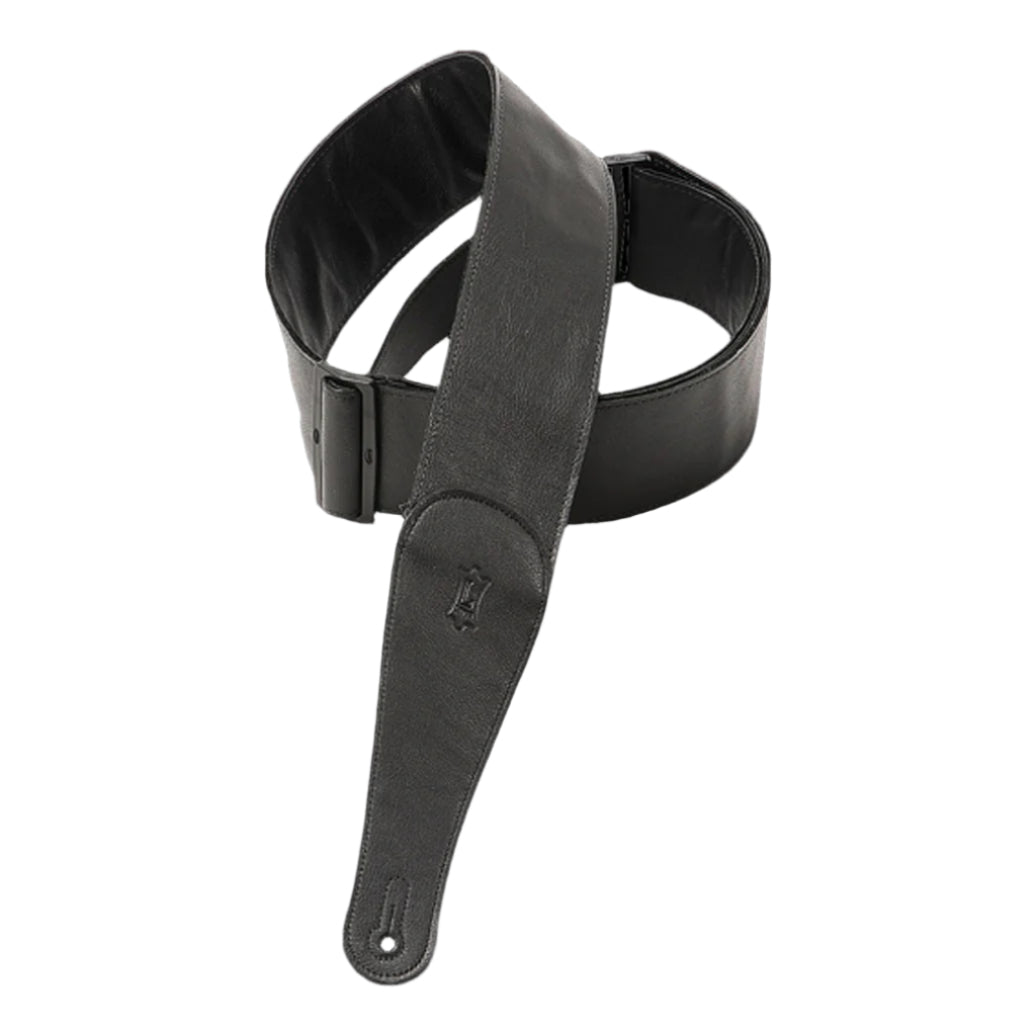 LEVYS M7GG3BLK 3" Garment Leather Guitar Strap w/ Tri-glide Adjustment