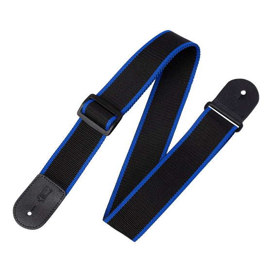 LEVYS M8POLYBKBL  2" Polypropylene Guitar Strap, Black & Blue