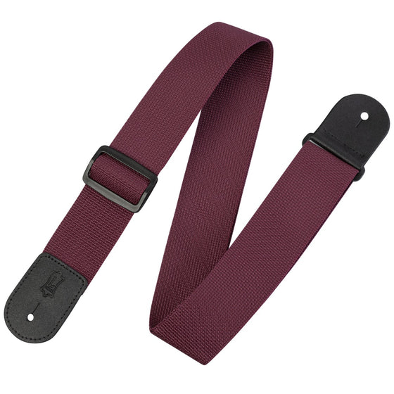 LEVYS M8POLYBRGL  2" Polypropylene Guitar Strap, Burgundy