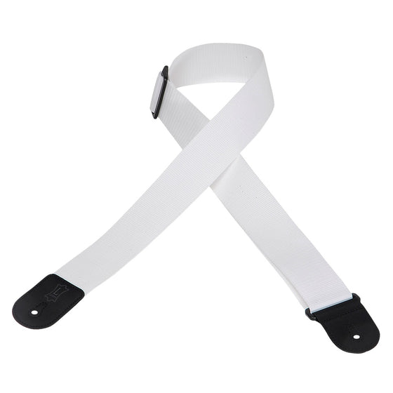 LEVYS M8POLYWHTL 2" Polypropylene Guitar Strap, White