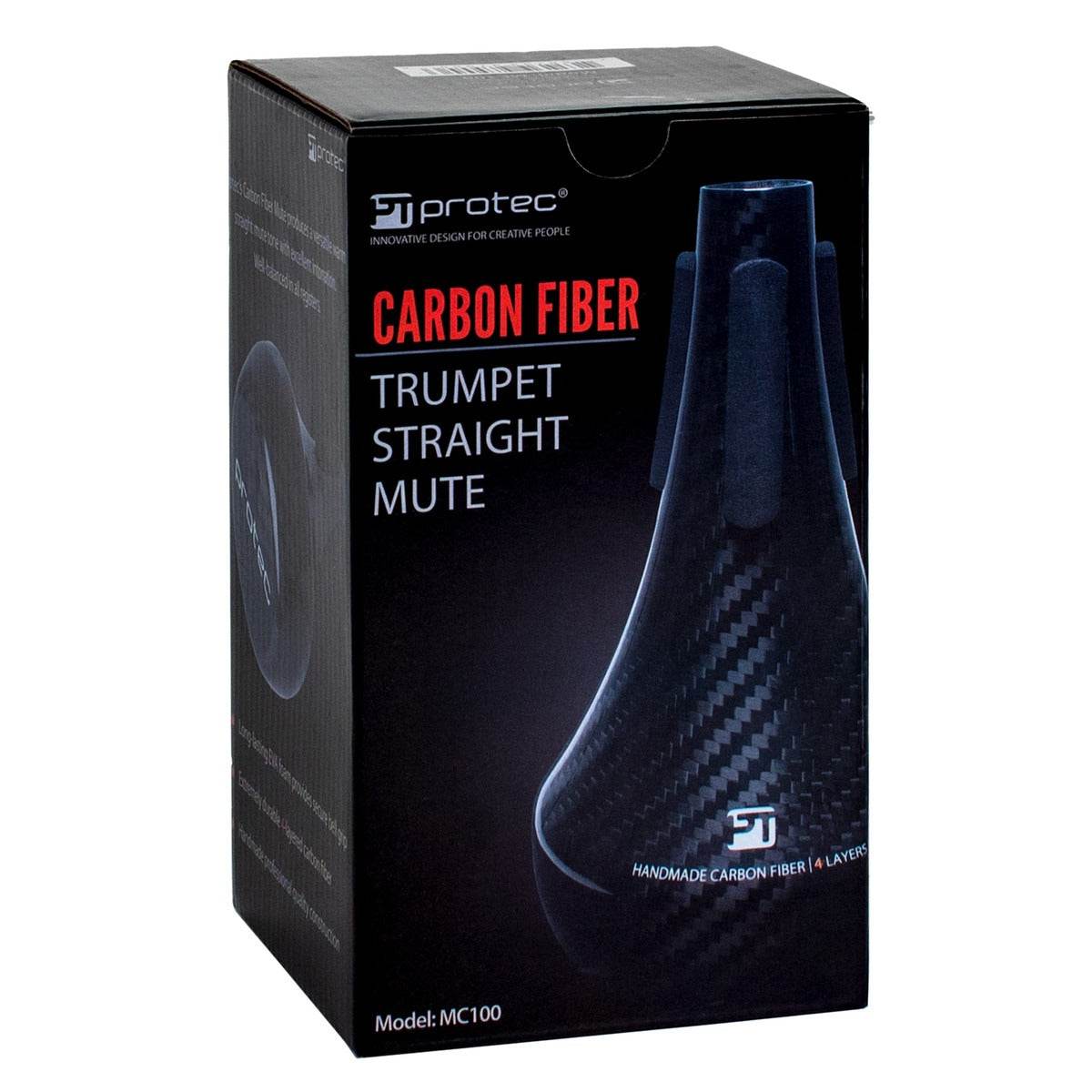 Protec MC100 Trumpet Straight Mute, Carbon Fiber - Ray's Midbell Music