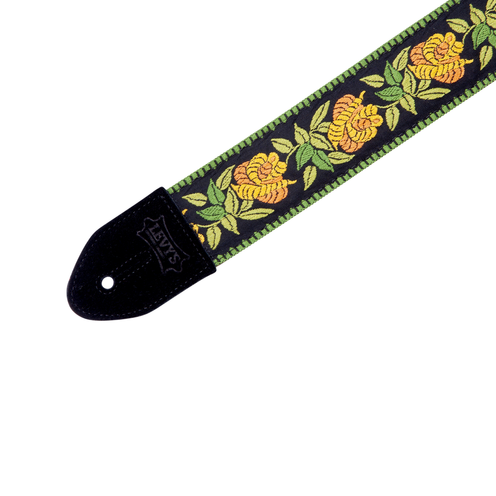 LEVY'S MC8JQ004 2" Jacquard Strap w/ Cotton Backing, Rosa - Yellow
