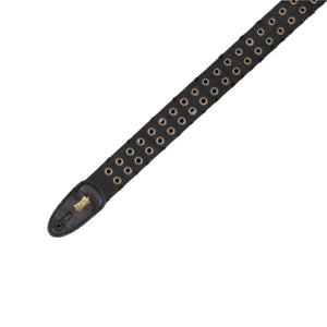 LEVYS MC8TWEYBLK 2" Tear Wear Cotton Guitar Strap w/ Brass Eyelets