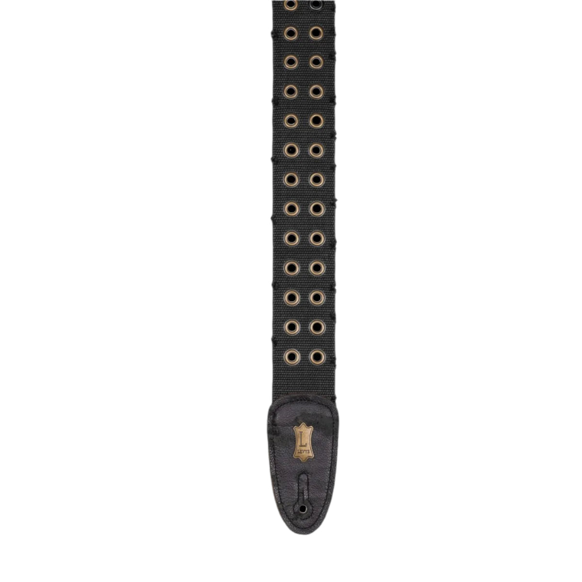 LEVYS MC8TWEYBLK 2" Tear Wear Cotton Guitar Strap w/ Brass Eyelets