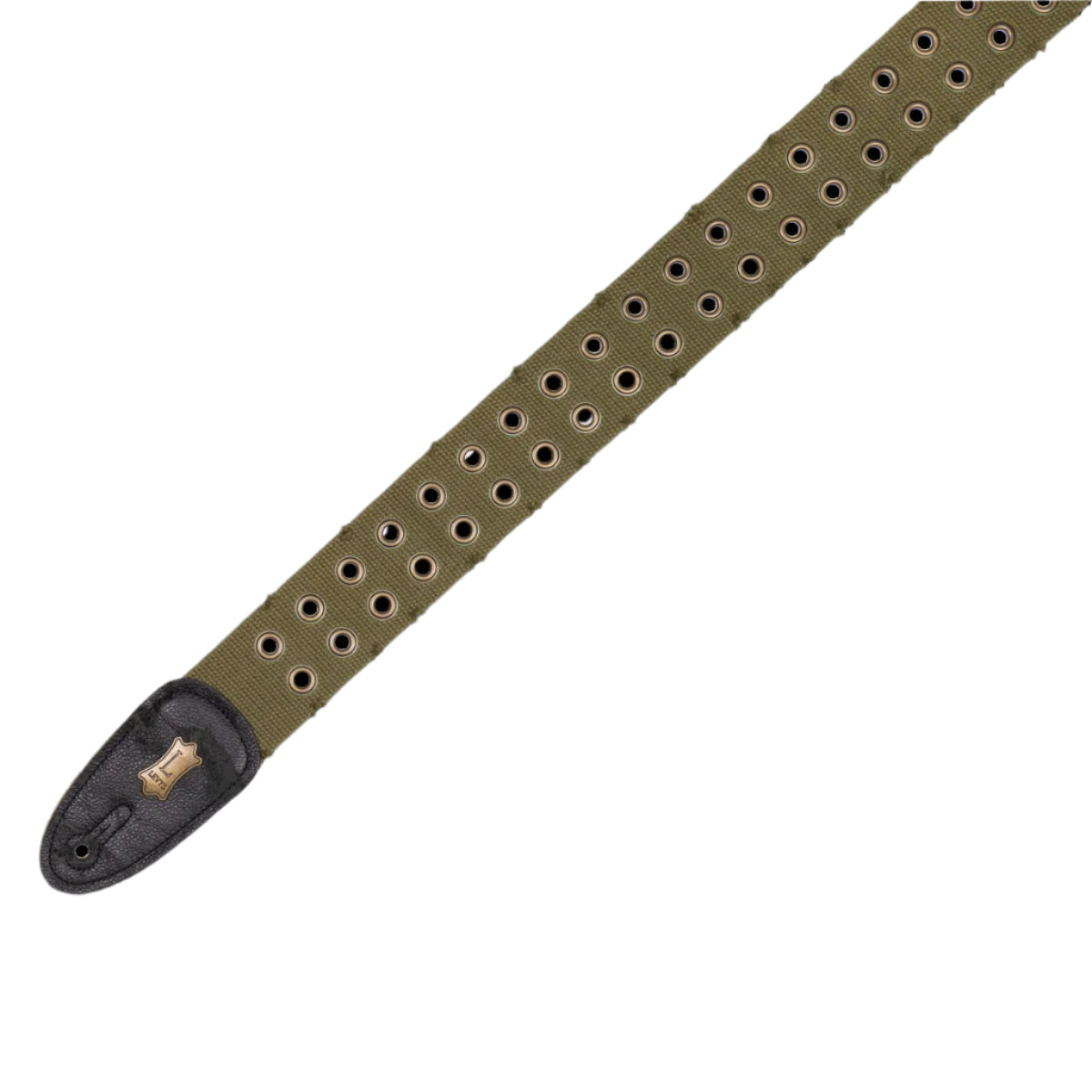 LEVYS MC8TWEYGRN 2" Tear Wear Cotton Guitar Strap w/ Brass Eyelets