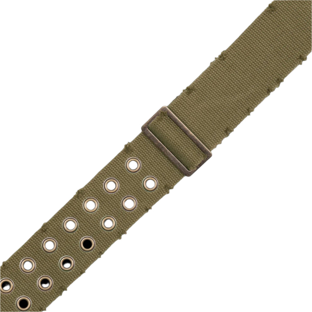 LEVYS MC8TWEYGRN 2" Tear Wear Cotton Guitar Strap w/ Brass Eyelets