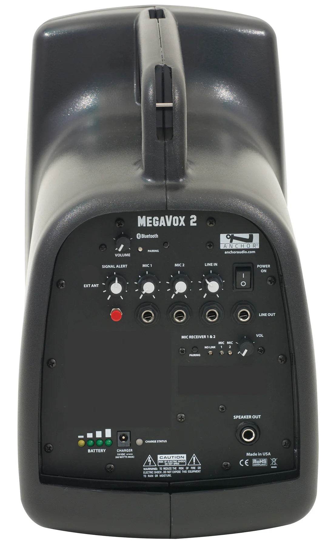 ANCHOR AUDIO MEGA2U2 MegaVox 2 w/ Built-in Bluetooth & Dual Wireless Mic Receiver - Ray's Midbell Music