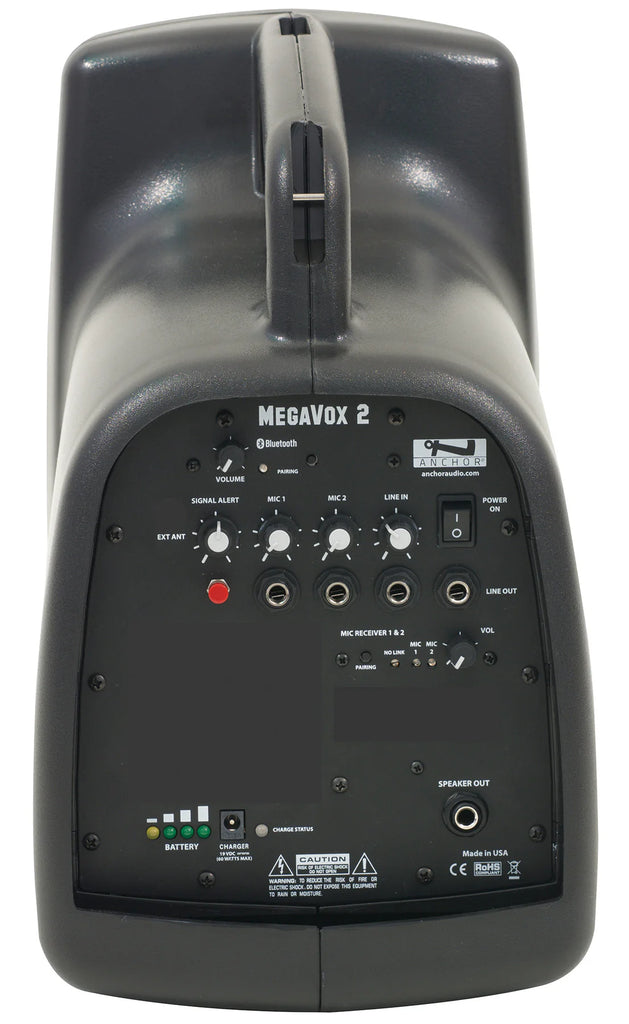 ANCHOR AUDIO MEGA2U2 MegaVox 2 w/ Built-in Bluetooth & Dual Wireless Mic Receiver