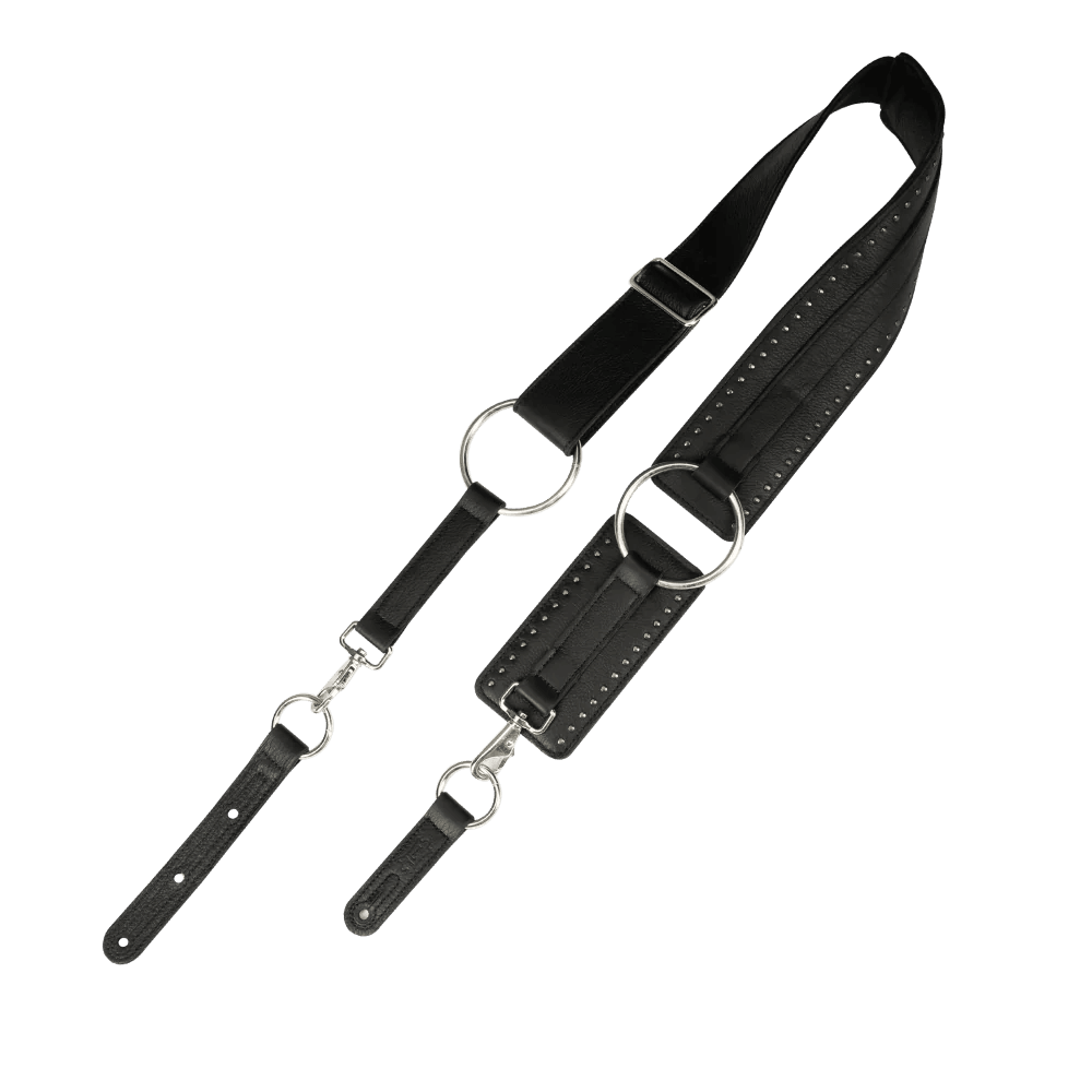 LEVYS MG15BCBLK Baldric Leather Guitar Strap-Black - Ray's Midbell Music