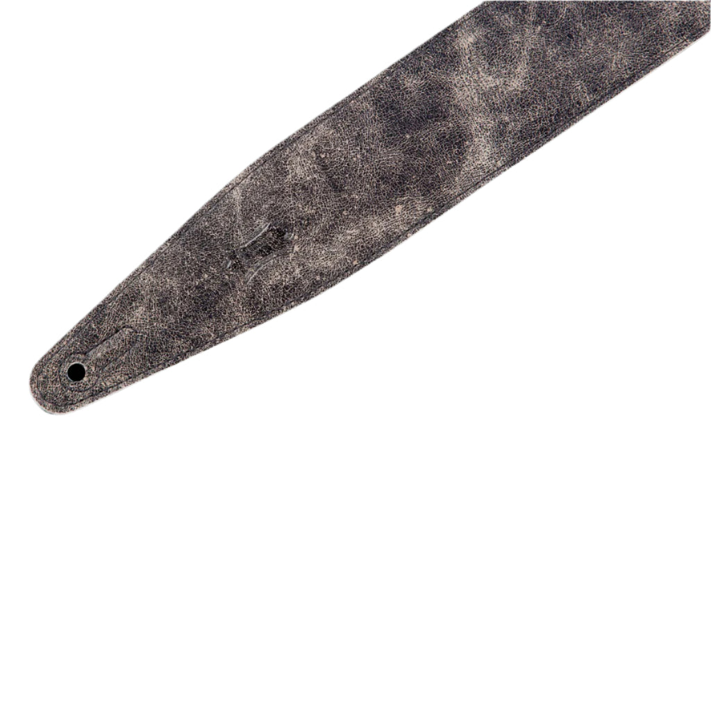 LEVYS MG317BOGBLK 2 1/2" Garment Leather Guitar Strap w/ Single Body Stitch