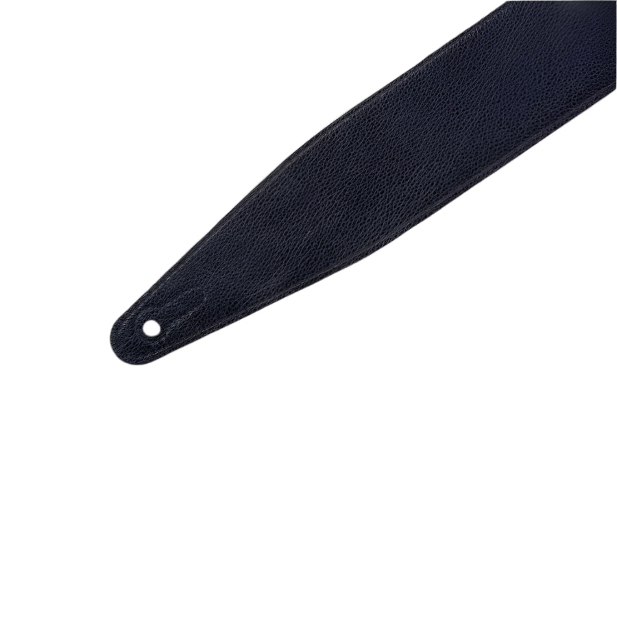 LEVYS MG317BOGBLK 2 1/2" Garment Leather Guitar Strap w/ Single Body Stitch