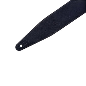 LEVYS MG317BOGBLK 2 1/2" Garment Leather Guitar Strap w/ Single Body Stitch