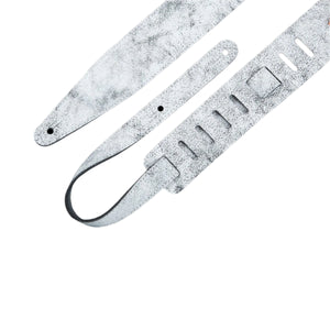 LEVYS MG317BOGWHT 2 1/2" Garment Leather Guitar Strap w/ Single Body Stitch
