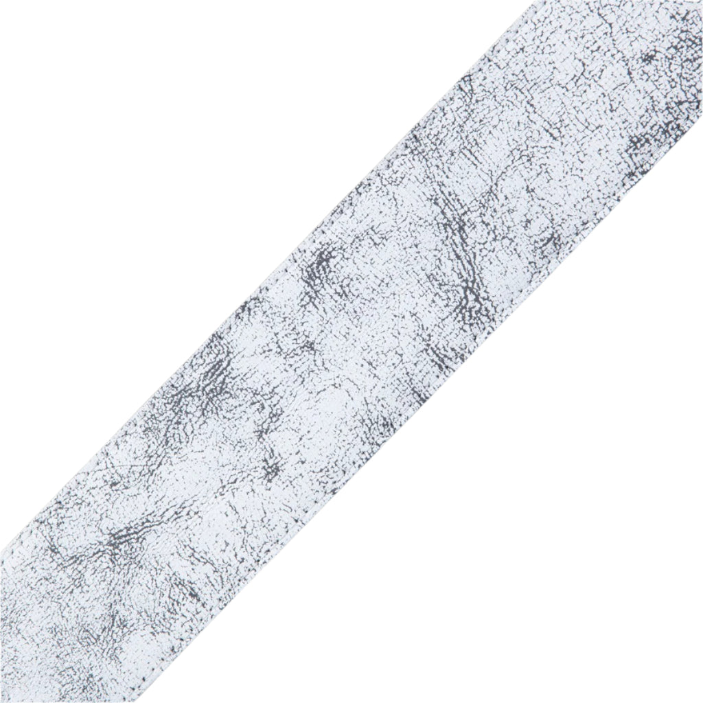 LEVYS MG317BOGWHT 2 1/2" Garment Leather Guitar Strap w/ Single Body Stitch