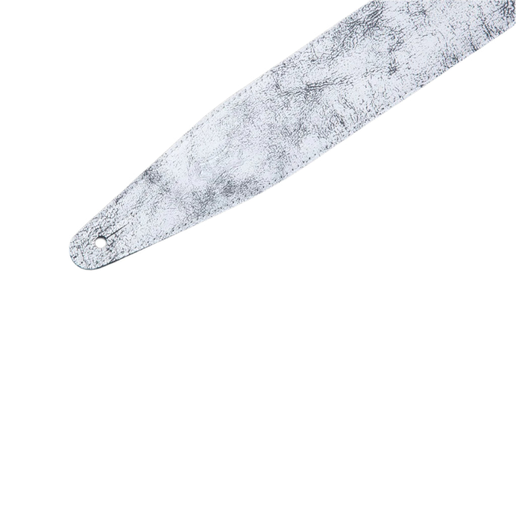 LEVYS MG317BOGWHT 2 1/2" Garment Leather Guitar Strap w/ Single Body Stitch