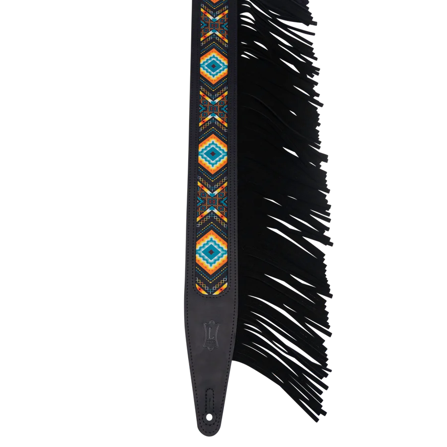 LEVYS MG317BOIBLK 2.5" Crazy Horse Leather Guitar Strap,  Black