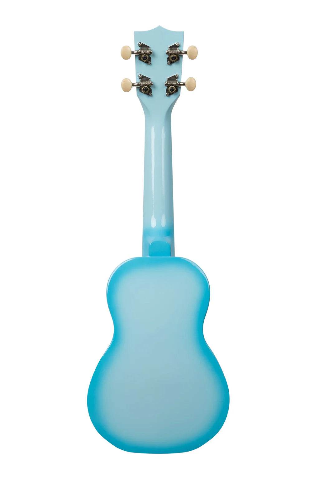 MAKALA MKSDLBLBURST Light Blue Burst Soprano Dolphin Ukulele - Ray's Midbell Music