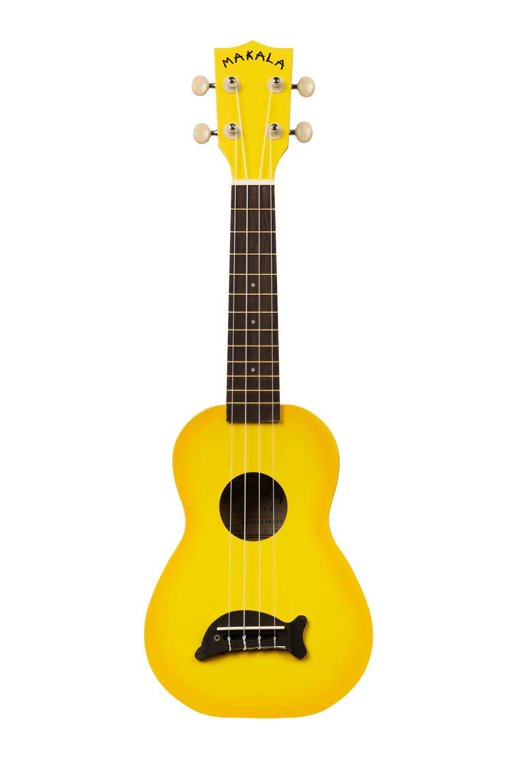 MAKALA MKSDYLBURST Yellow Burst Soprano Dolphin Ukulele - Ray's Midbell Music
