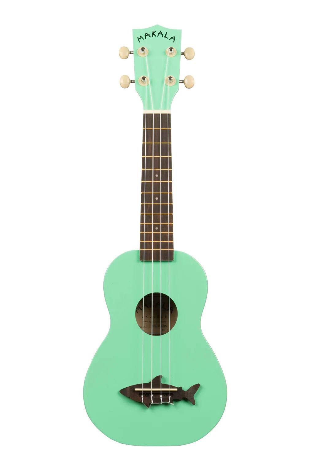 MAKALA MKSSGRN Surf Green Shark Soprano Ukulele w/ Tote Bag - Ray's Midbell Music