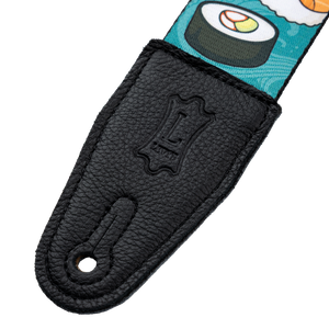 LEVY'S MP2TG001 Tasty Grooves Poly Guitar Strap- Teal Sushi Roll