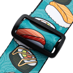 LEVY'S MP2TG001 Tasty Grooves Poly Guitar Strap- Teal Sushi Roll