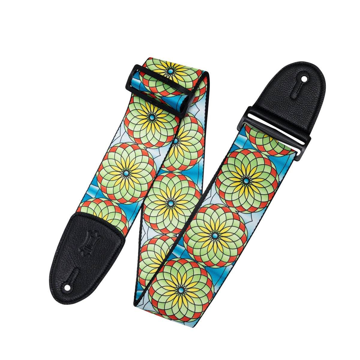 LEVYS MP3SG003 Stained Glass Guitar Strap- Spring Bloom - Ray's Midbell Music